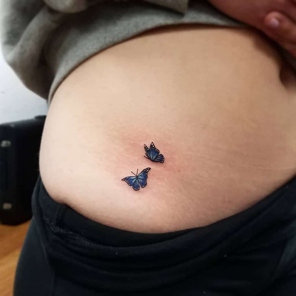Blue Butterfly Tattoo gem.tattoos