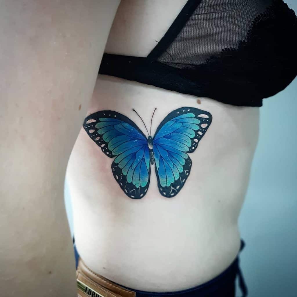 Blue Butterfly Tattoo iugue