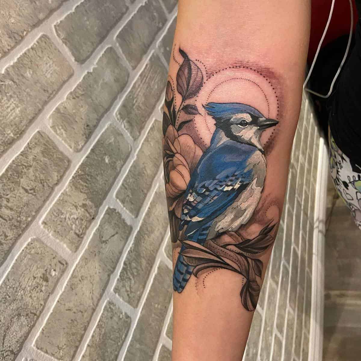 Bluebird Unterarm Tattoo annabellegauvreau