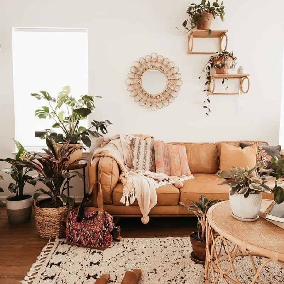 Boho Brown Living Room Ideas -daily_interior.design_
