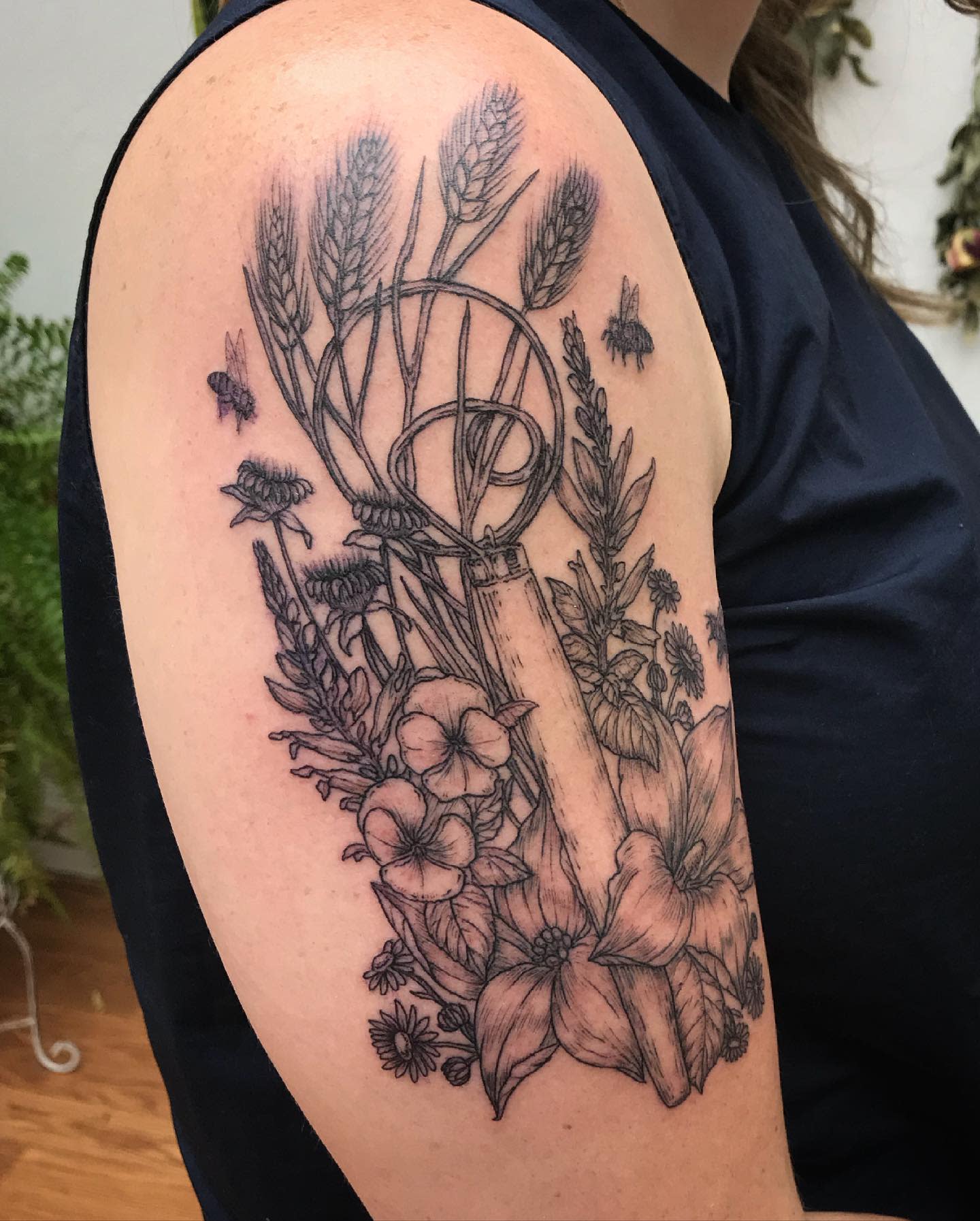 Arm Botanical Tattoo -aliceblaschketattoo