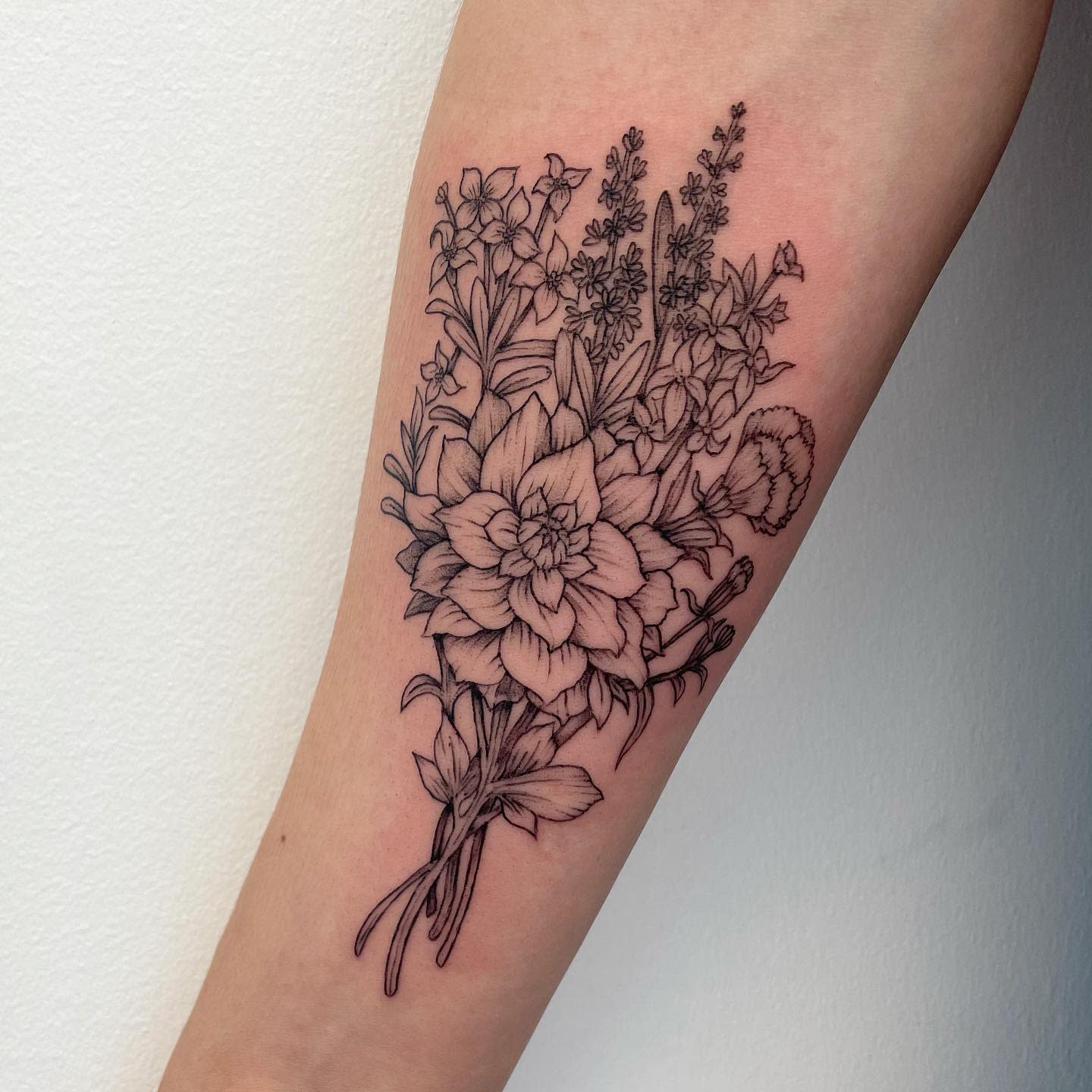 Bouquet Botanical Tattoo -jonmap