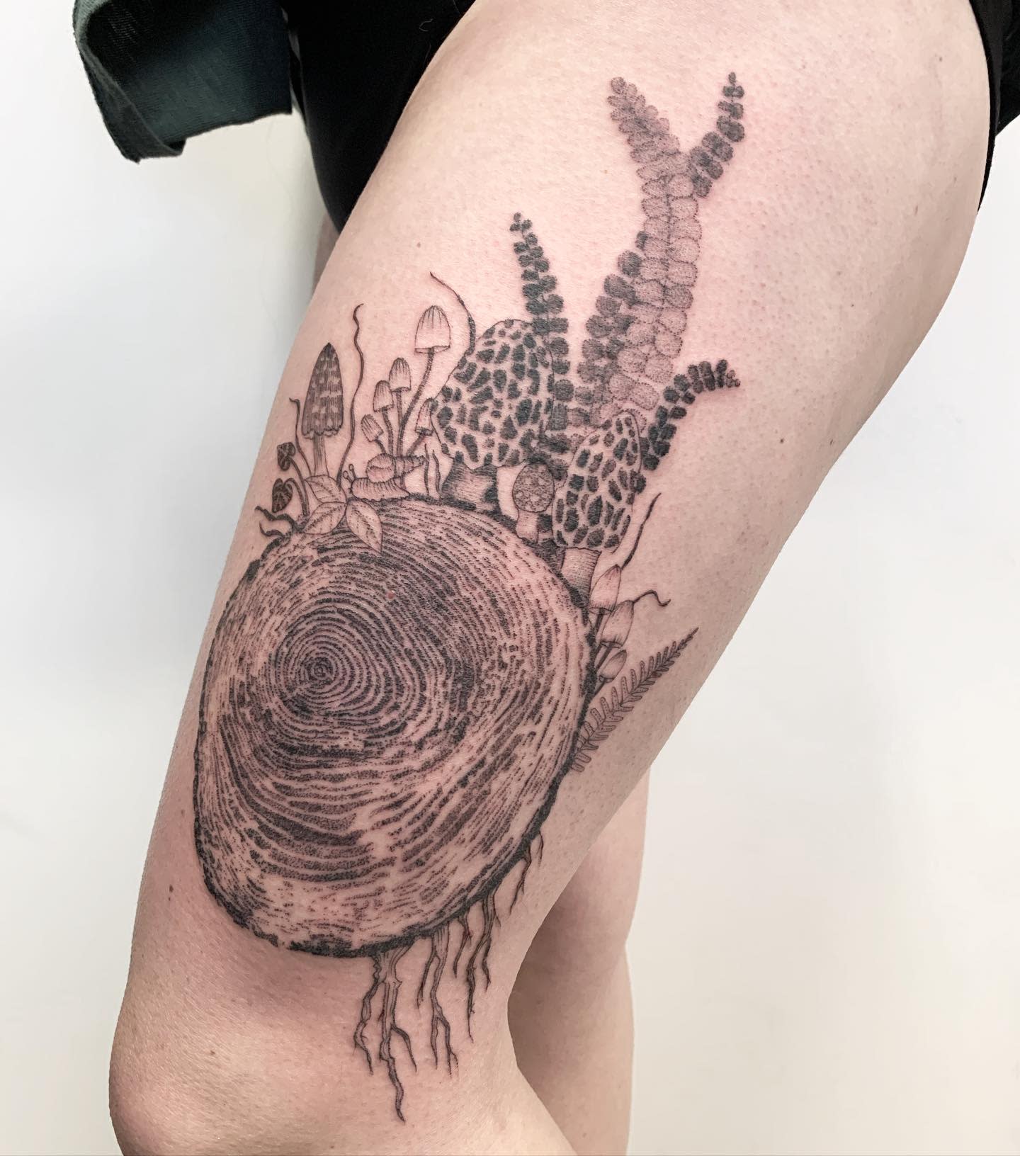Leg Botanical Tattoo -kerryburketattoos