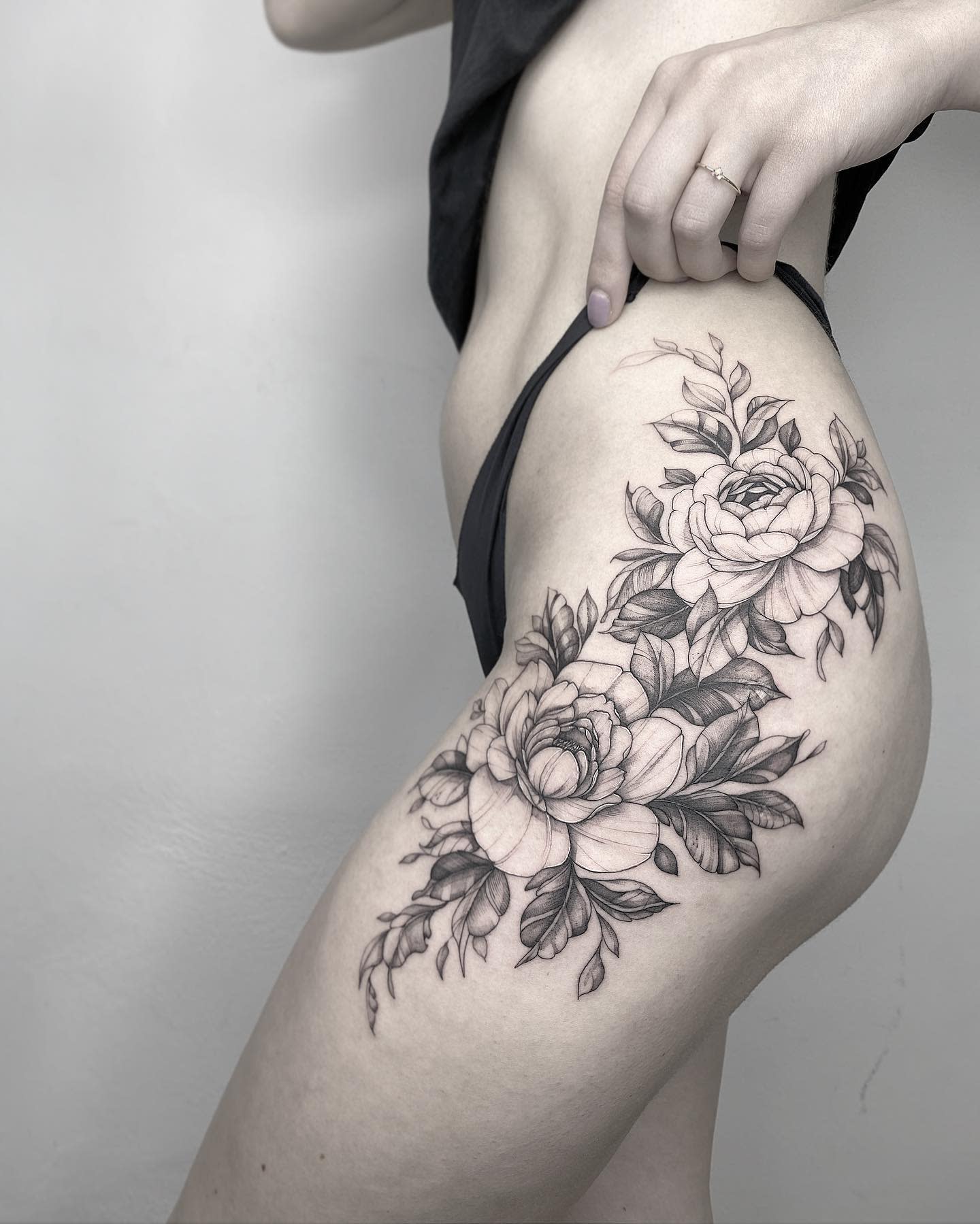 Peony Botanical Tattoo -david.arato