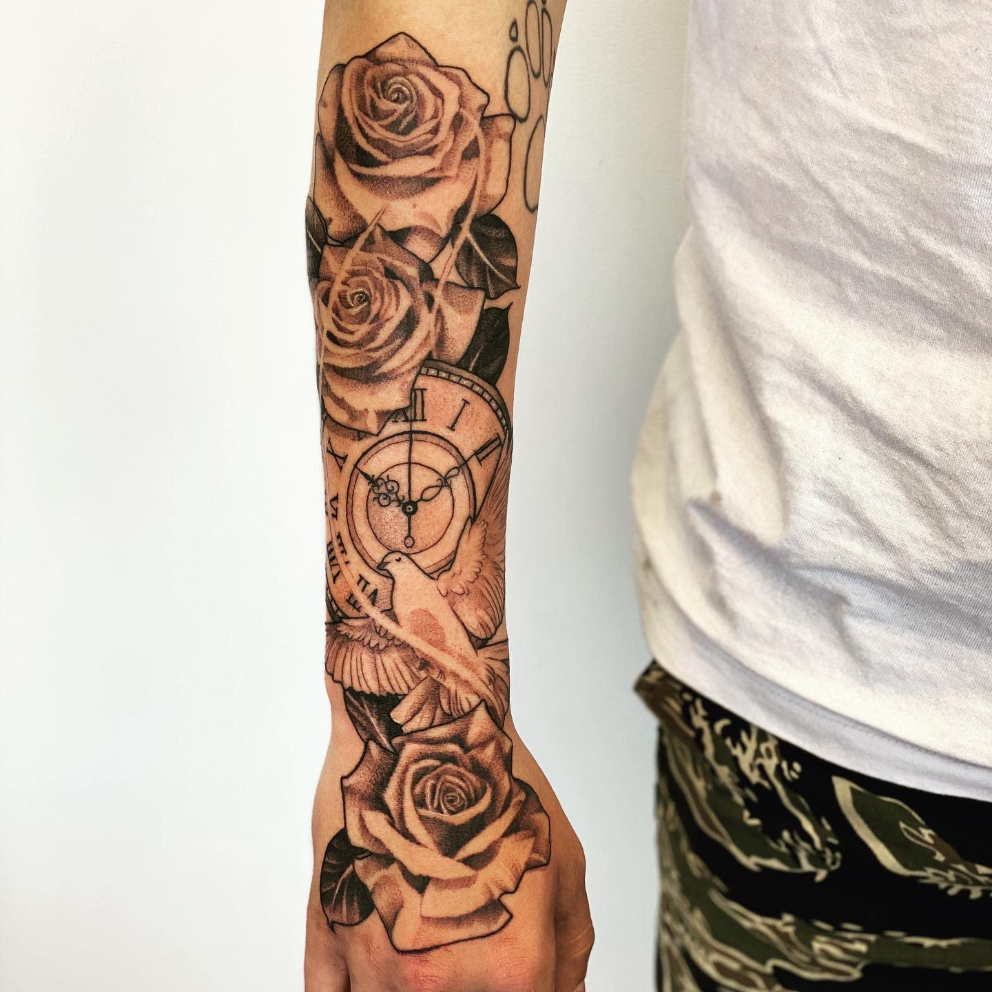 Rose Botanical Tattoo 2 -clairetattooartist