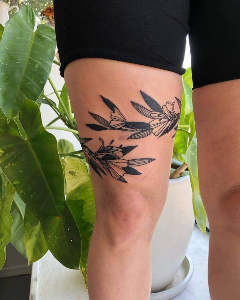 Botanical Honeysuckle Tattoos Poisyn Ivyy