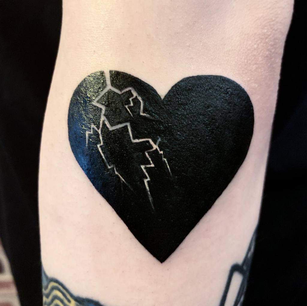 Broken Black Heart Tattoo Imperfect Tattoo 2