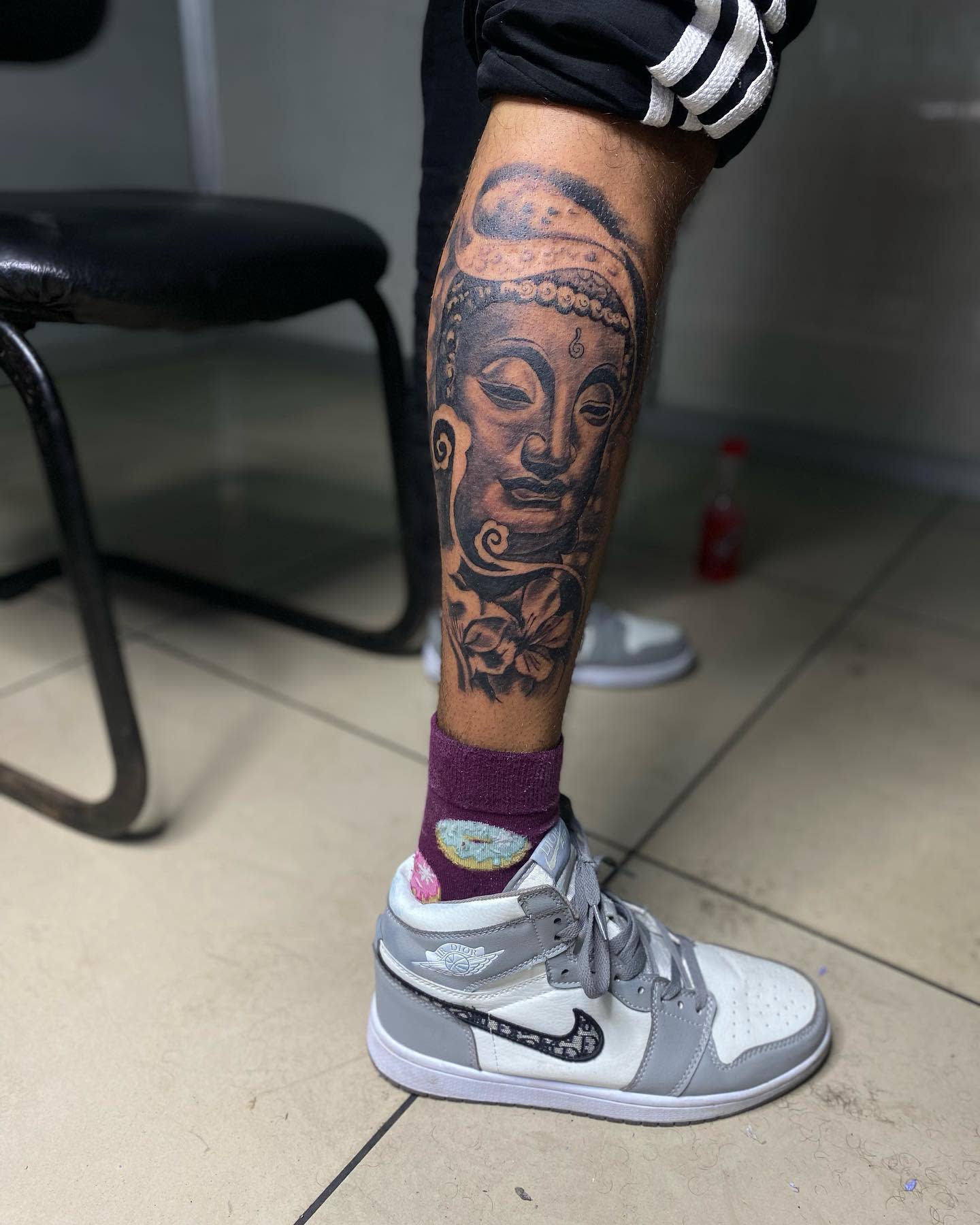 Leg Buddha Tattoo -nawab_ink_tattooz