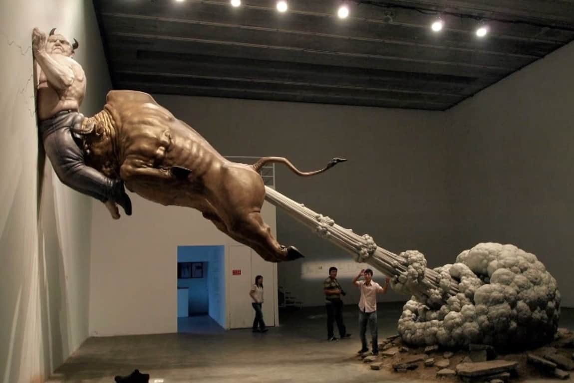 Bull Fart Sculpture