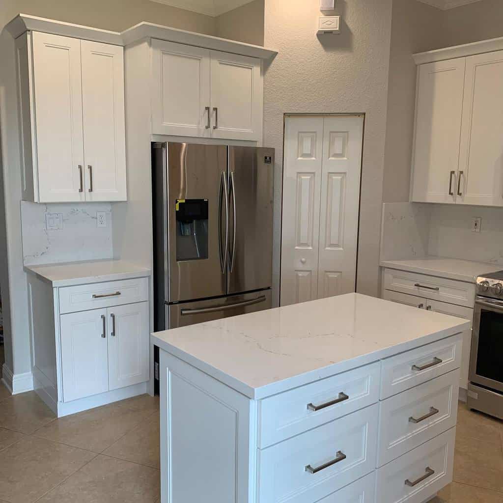 white cabinet kitchen layout ideas