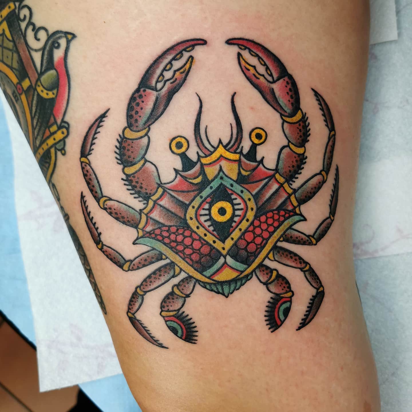 Cancer Crab Tattoo  Crab tattoocancer tattooforearmblue   Flickr