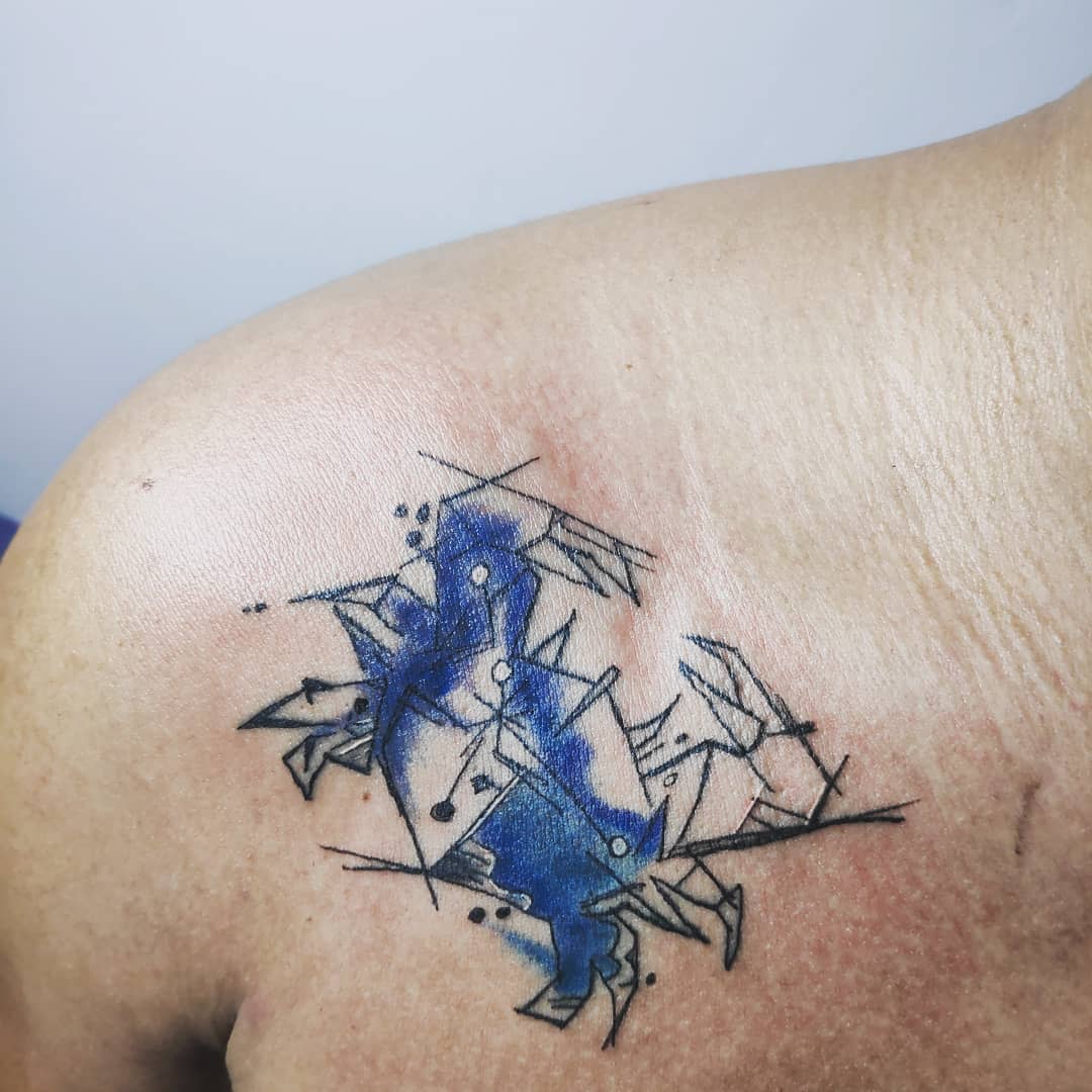 Tatuaje de acuarela del zodiaco Cáncer -zefnu_gaming