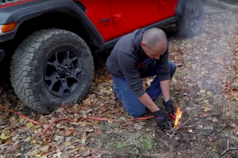 Car Battery Starting Fire Method