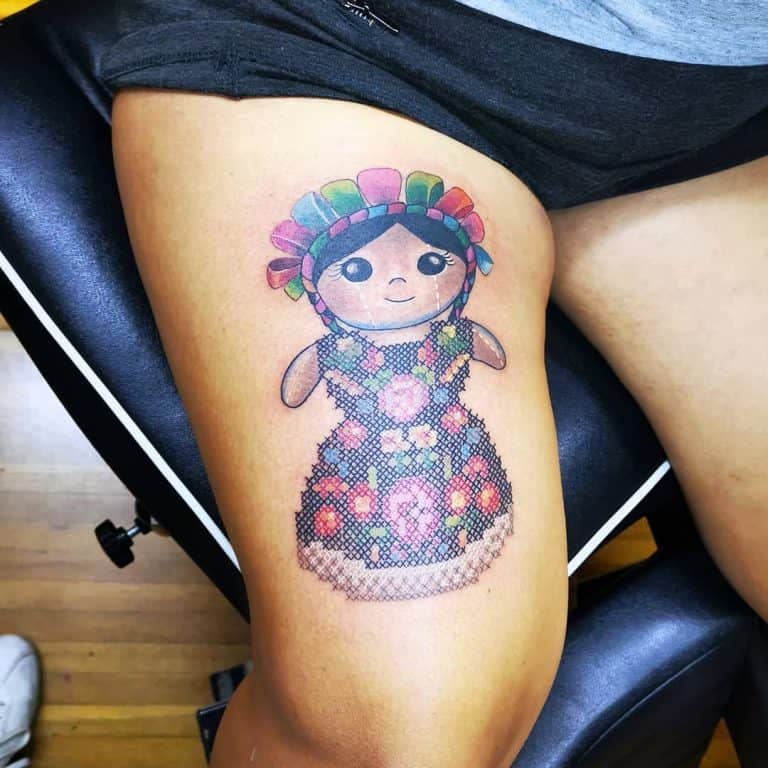 Top 45 Best Cross Stitch Tattoo Ideas - [2021 Inspiration Guide]