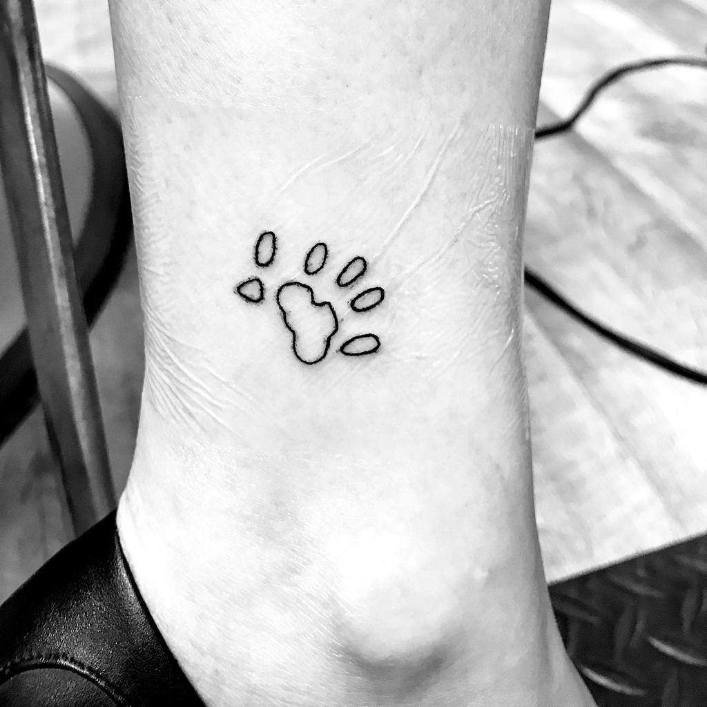 Cat Paw Print Ankle Tattoo truelovepuntagorda