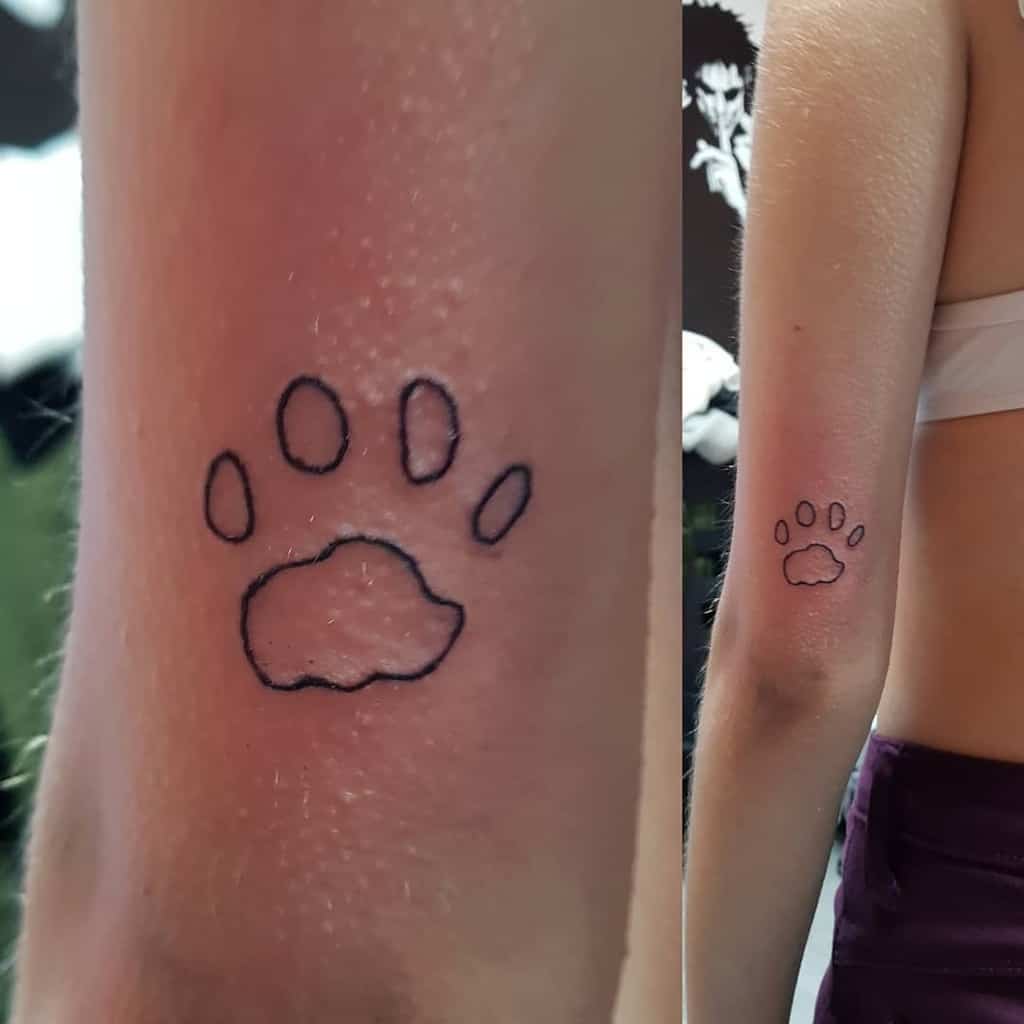 Cat Paw Print Arm Tattoo eldersigntattoo