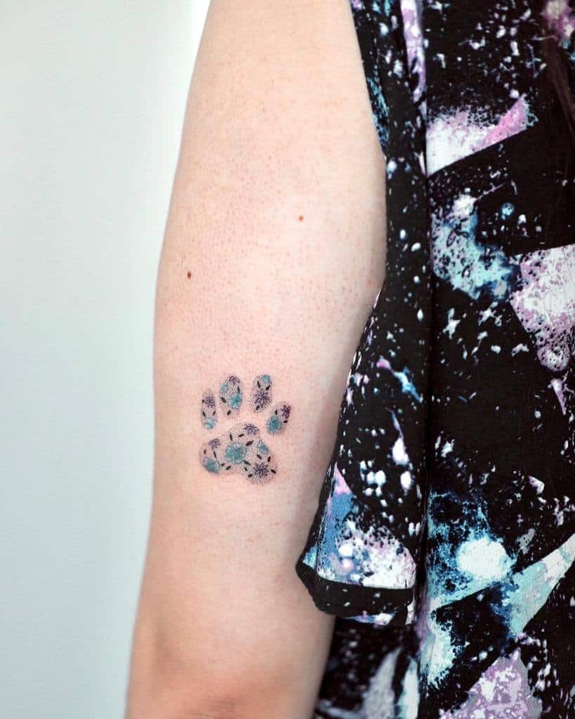 Cat Paw Print Arm Tattoo vo_vo_