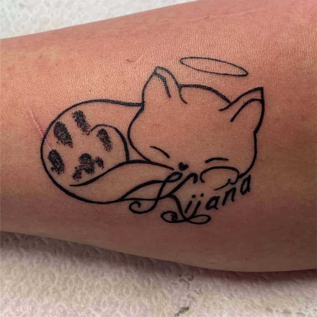 Cat Paw Print Memorial Tattoo sayo.tattoodesigns