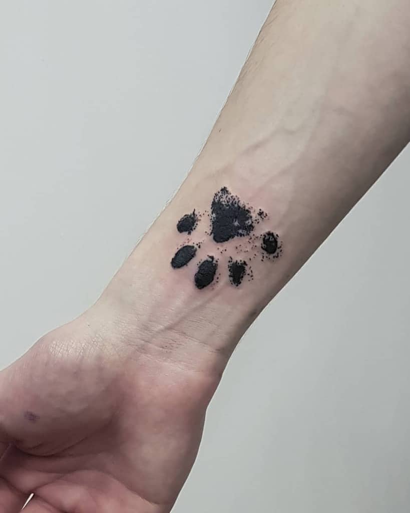 Cat Paw Print Wrist Tattoo emde_marek_donocik