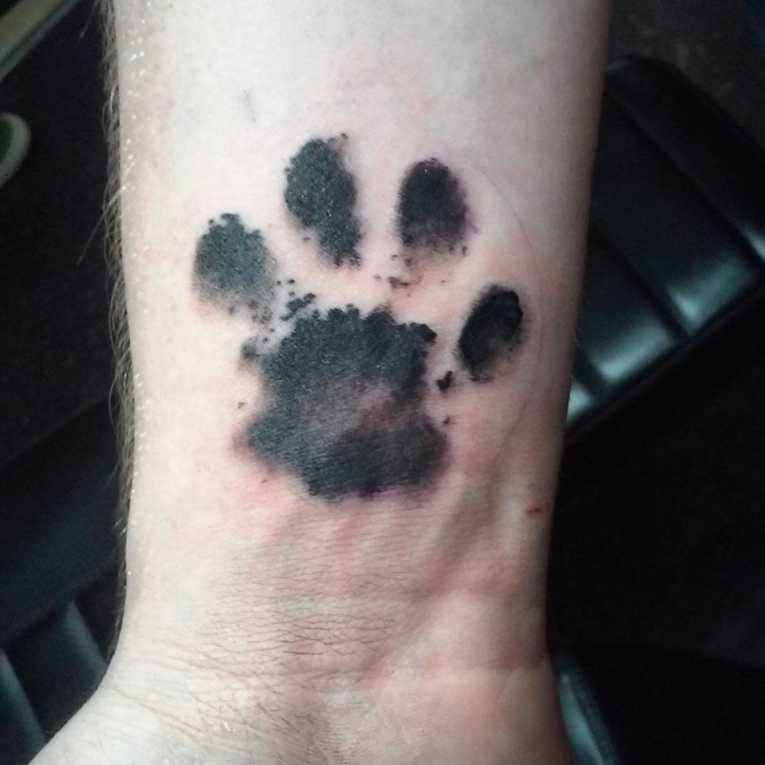 Cat Paw Print Wrist Tattoo ivy_dinosaur