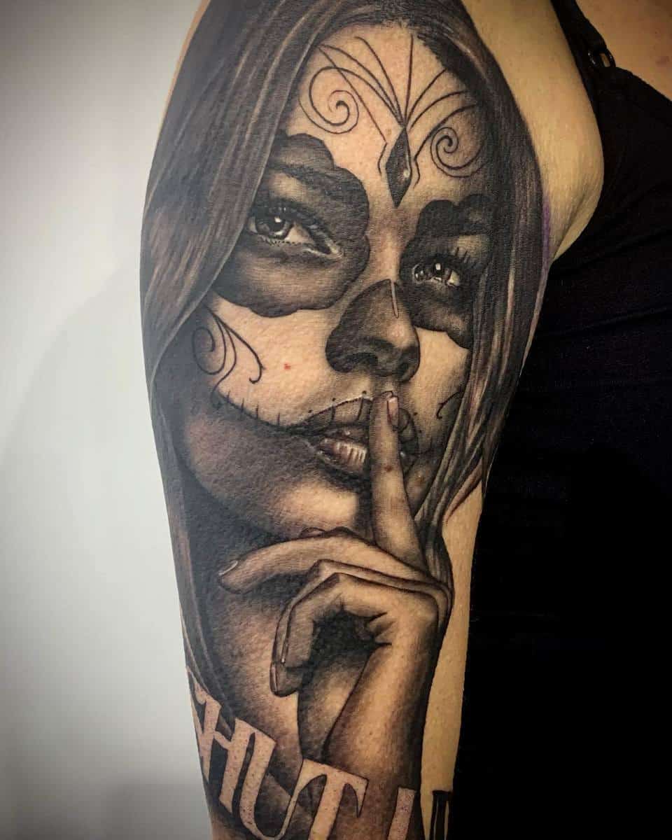 Catrina Santa Muerte Tattoo -ink_for_all_tattoo