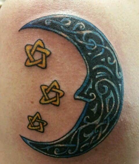 Celtic Crescent Moon Tattoo irishinkslinger