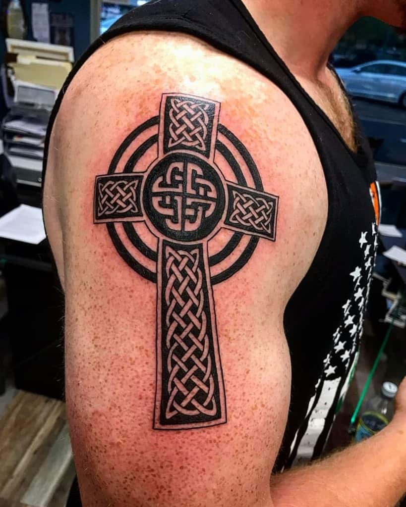 Celtic Cross Tribal Tattoo andrewjacob93