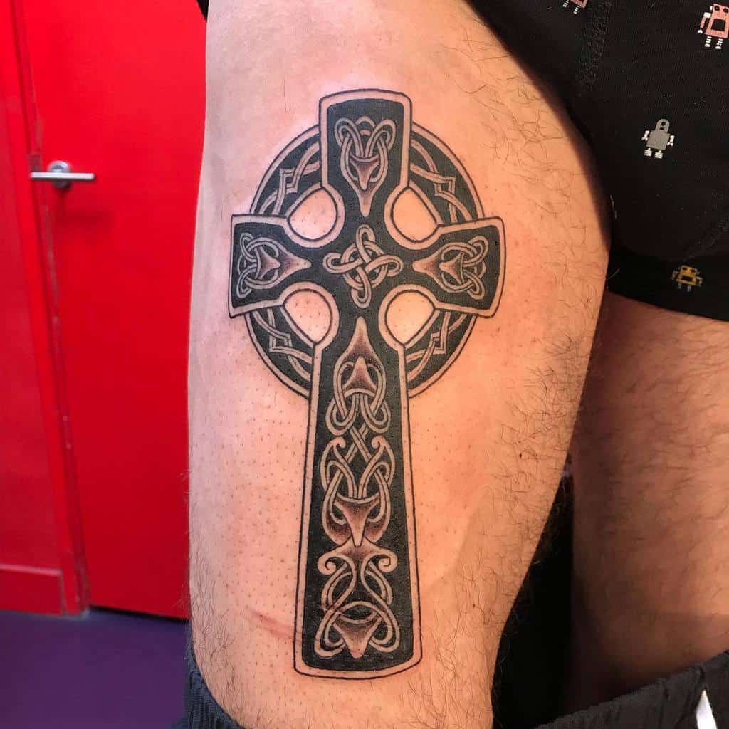 Celtic Cross Tribal Tattoo hollywoodmarktattoo