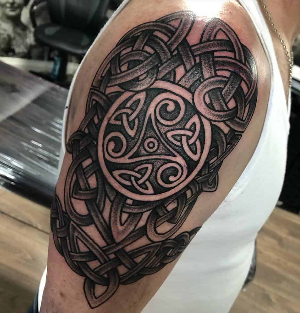 Celtic Knot Tribal Tattoo shaneboulgertattoo