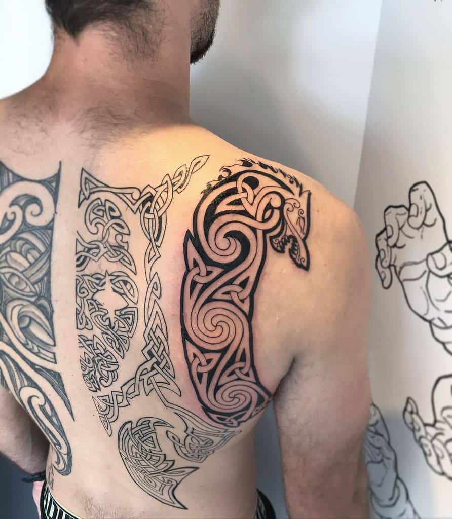 Celtic Tribal Back Tattoo tattoo_chop_shop