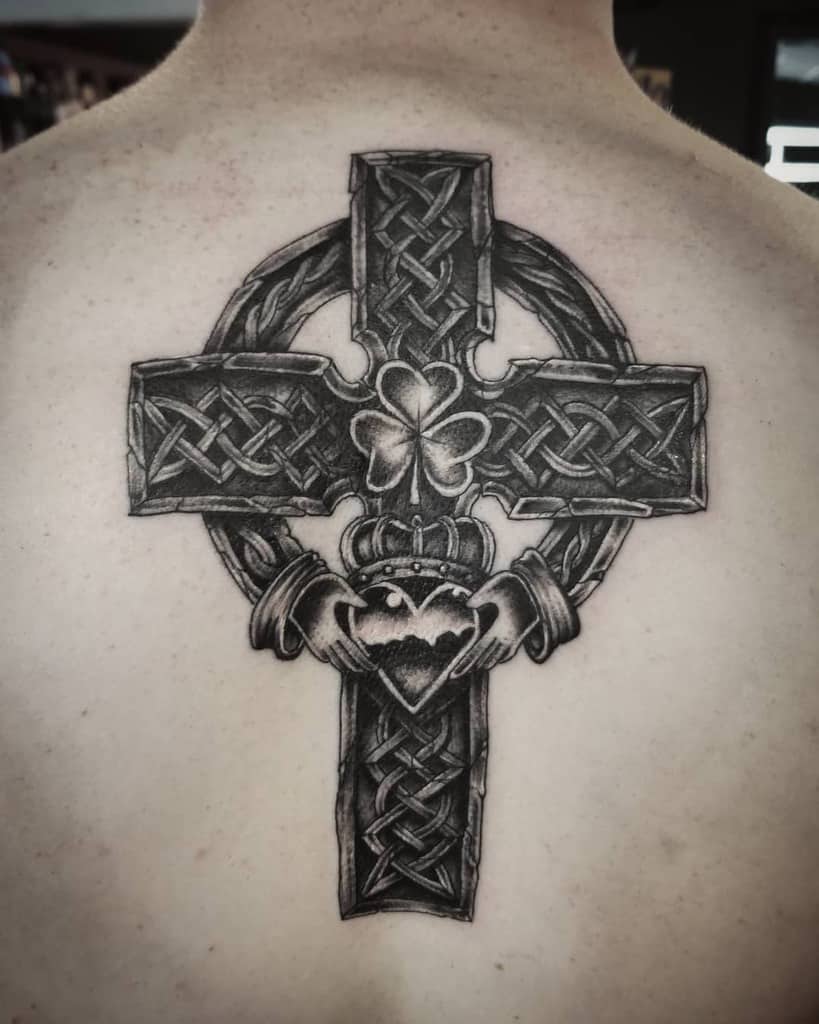 Celtic Tribal Cross Tattoo bikervvitch_tattooer