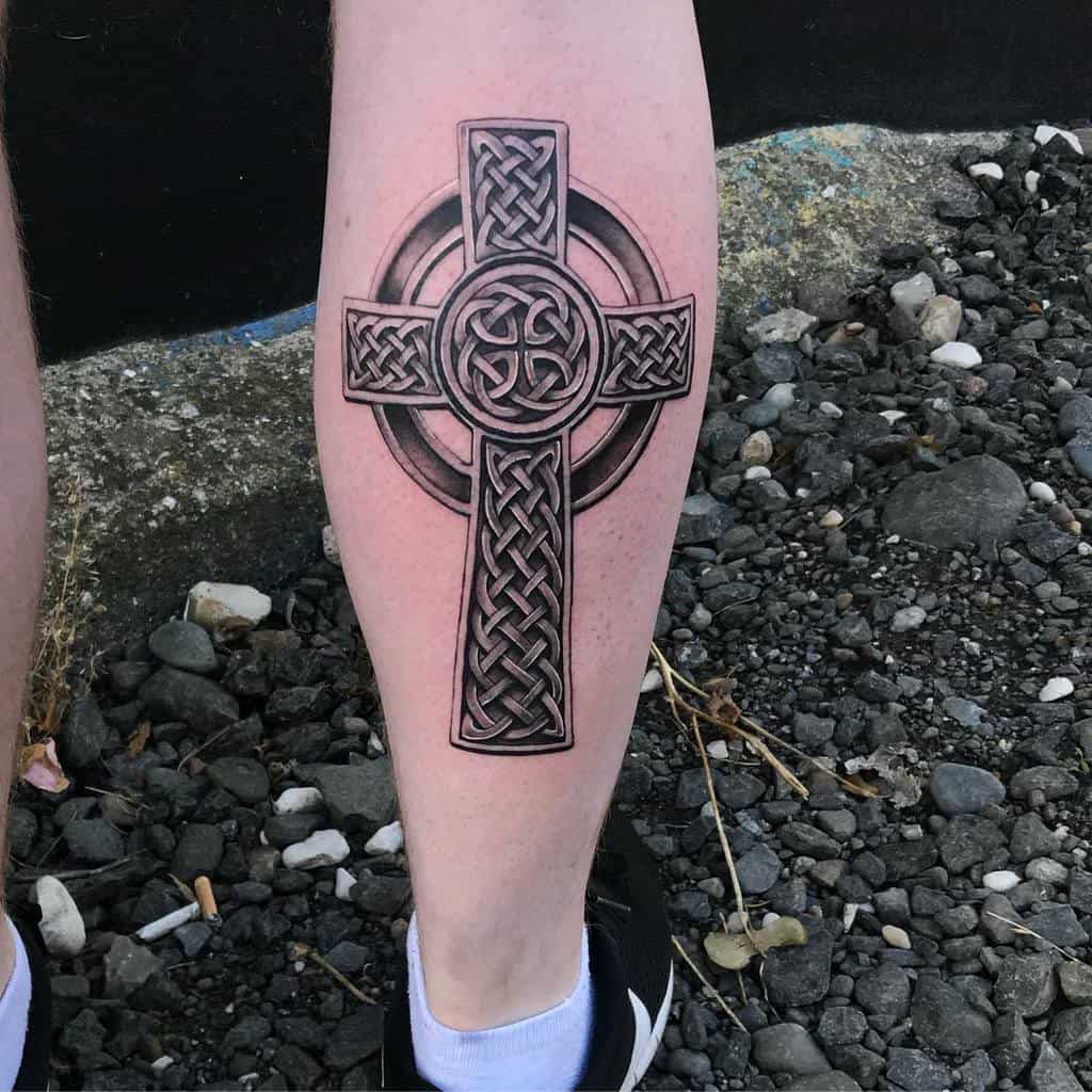 Celtic Tribal Cross Tattoo carlozart_90