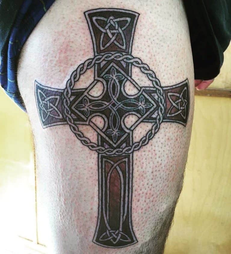 67 Cool Tribal Cross Tattoo Ideas   Celtic Tribal Cross Tattoo Ohitsmejosh 768x845 