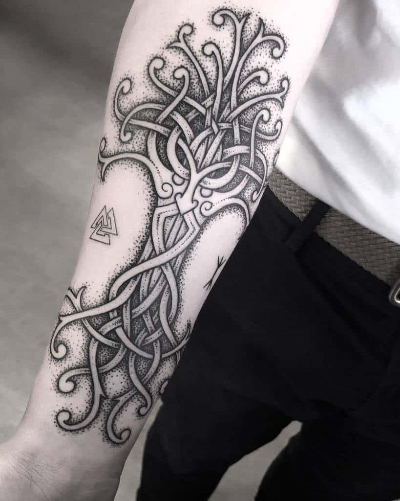 Celtic Tribal Forearm Tattoo vik__ink