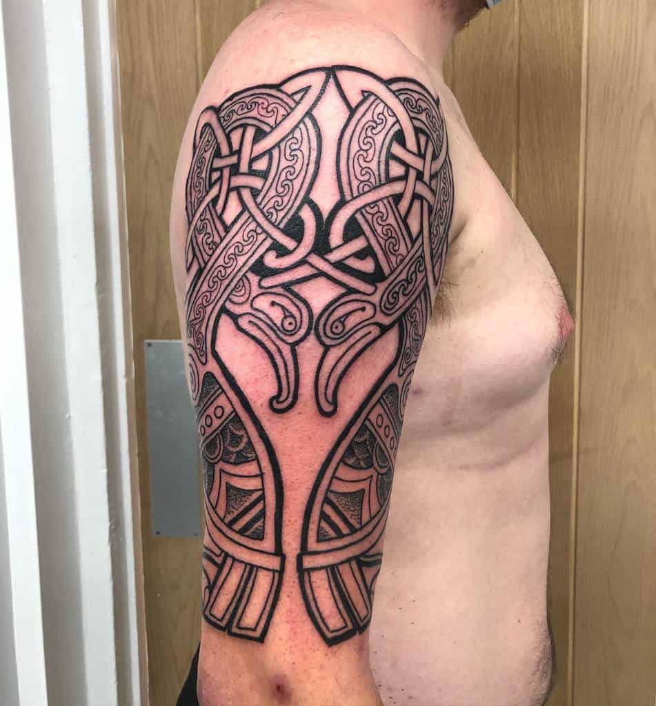 Celtic Tribal Shoulder Tattoo nettybatestattoo