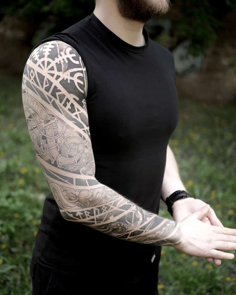 Celtic Tribal Sleeve Tattoo taras_shtanko