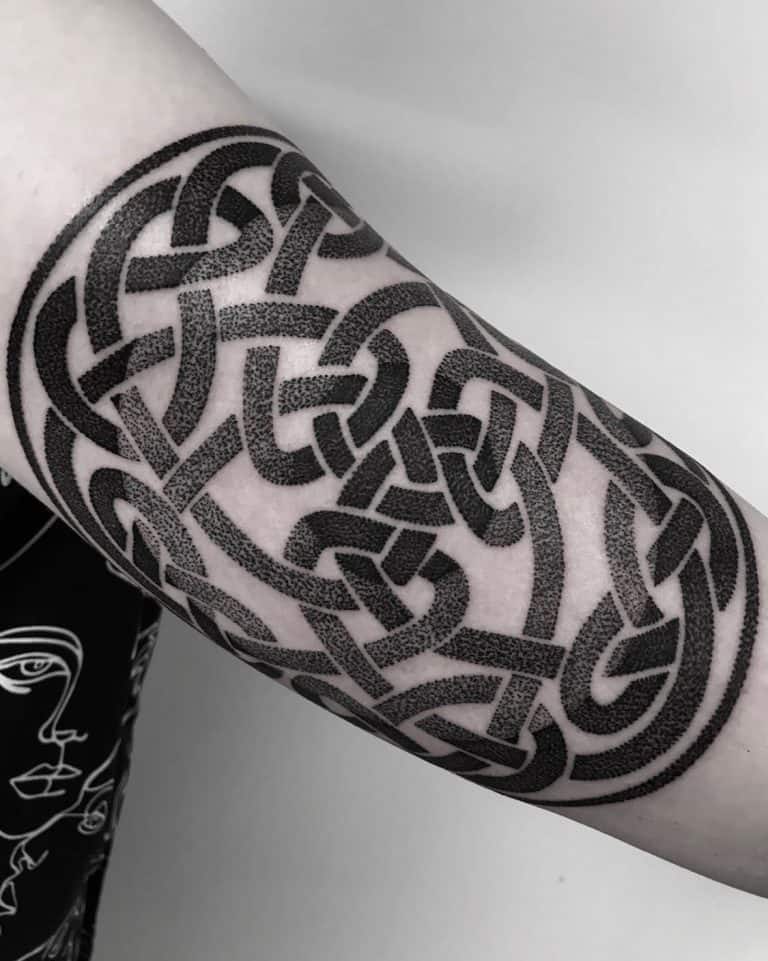 69 Cool Celtic Tribal Tattoo Ideas 2024 Inspiration Guide   Celtic Tribal Upperarm Tattoo Marrowtattoo 768x961 