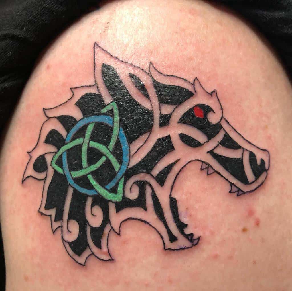 Celtic Wolf Tribal Tattoo sunshine_ewbank