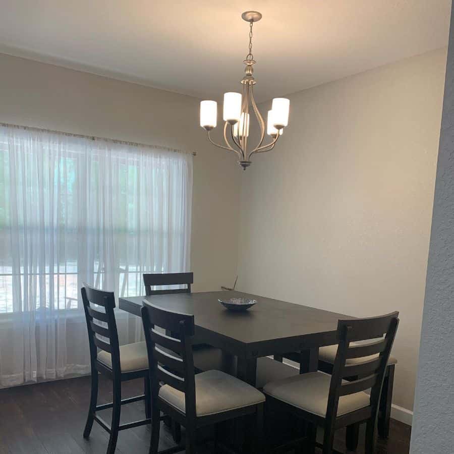 basic dining room table and chairs chandelier