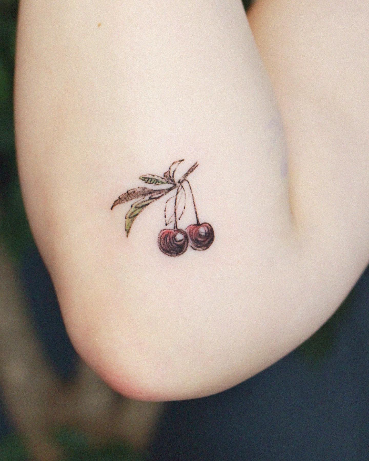 Small Cherry Tattoo -jungseo_tattoo