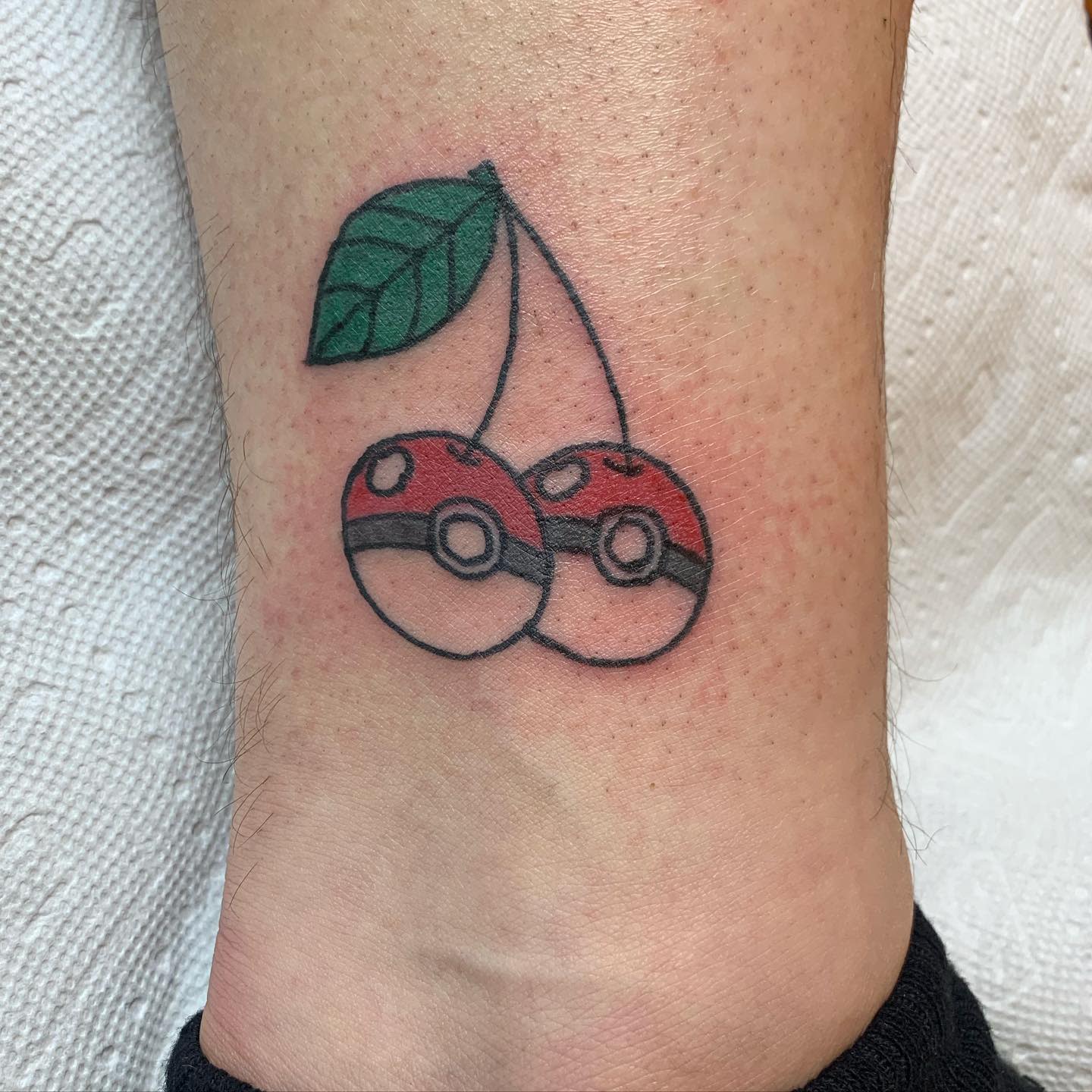 Small Cherry Tattoo -simonepotter.art