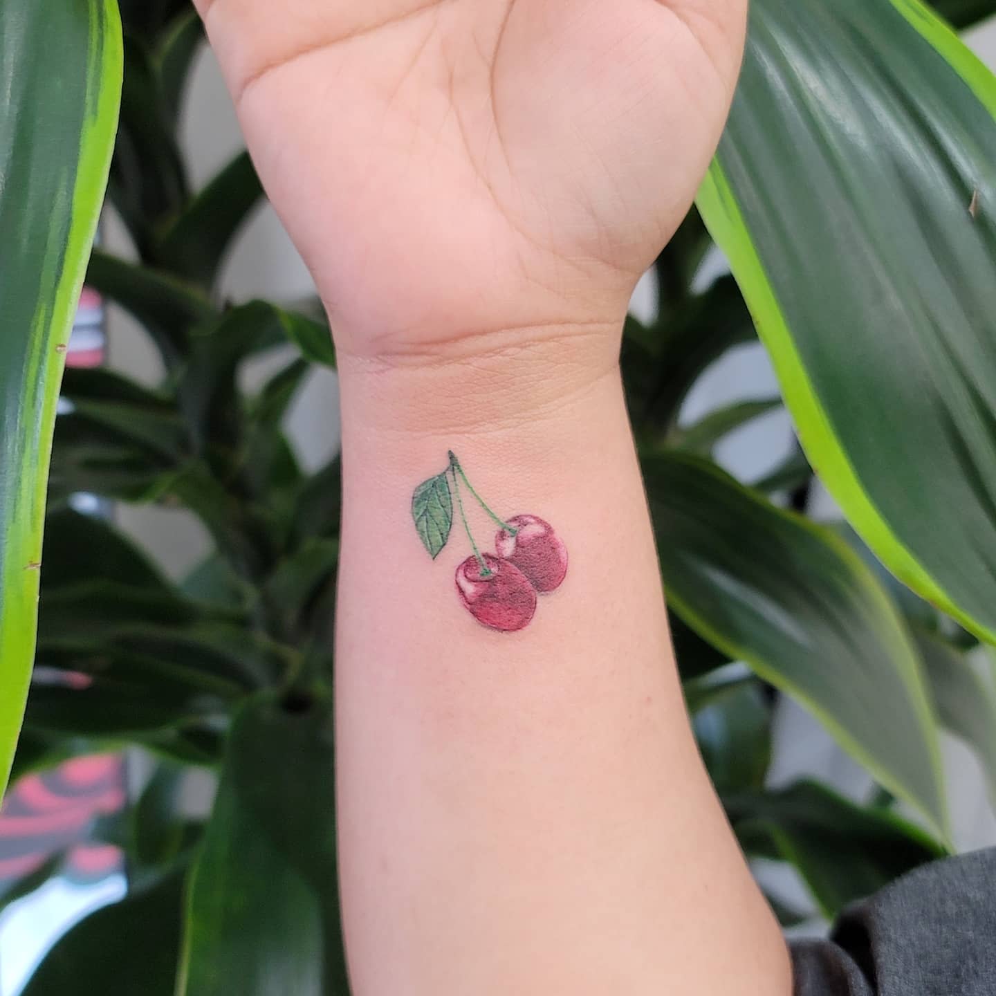 Wrist Cherry Tattoo -yessir.blessir