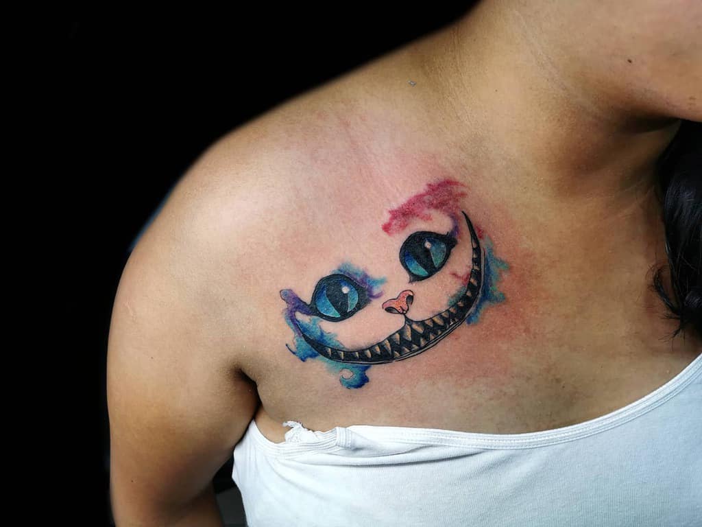 Cheshire Cat Smile Tattoo inkmortalmx