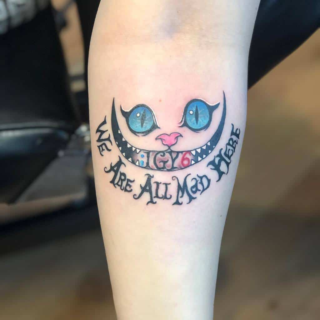 Cheshire Cat Smile Tattoo tattooingdad
