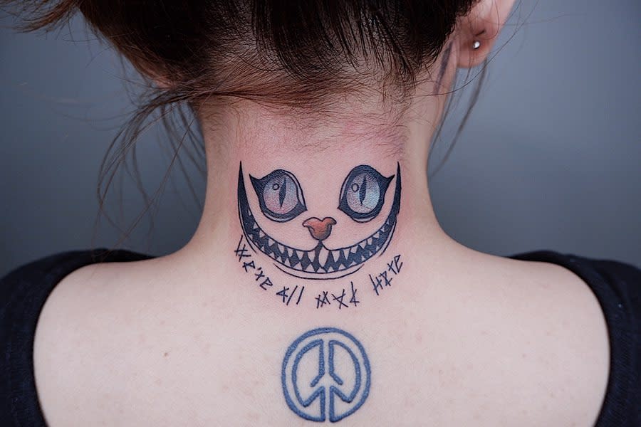 Cheshire Cat Smile Tattoo tattooistxael