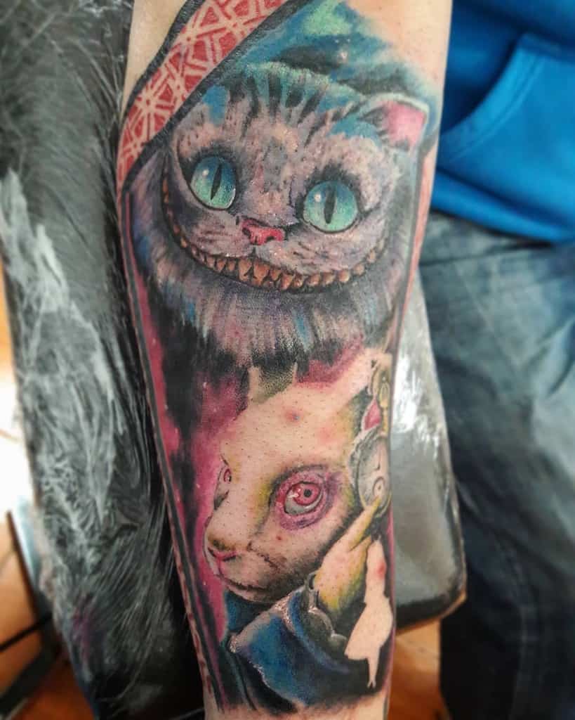 Cheshire Cat Tattoo Images Alice In Wonderland Daggers Tattoo1