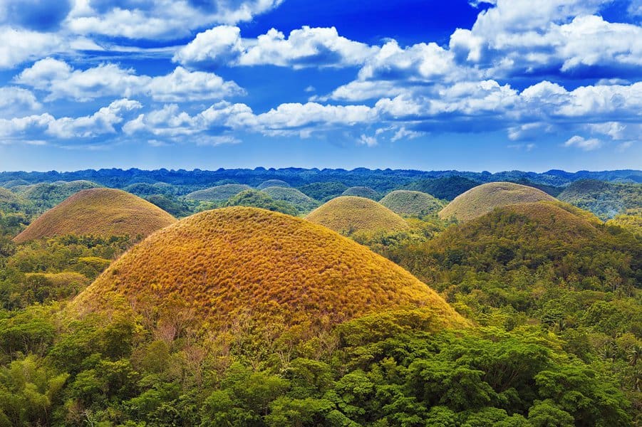 Chocolate hills in Bohol, Philippines
