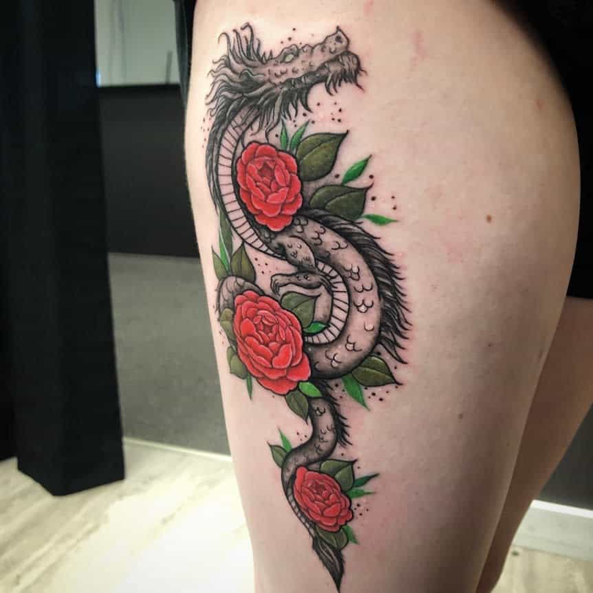 Colored Dragon Tattoos for Women chad_latch
