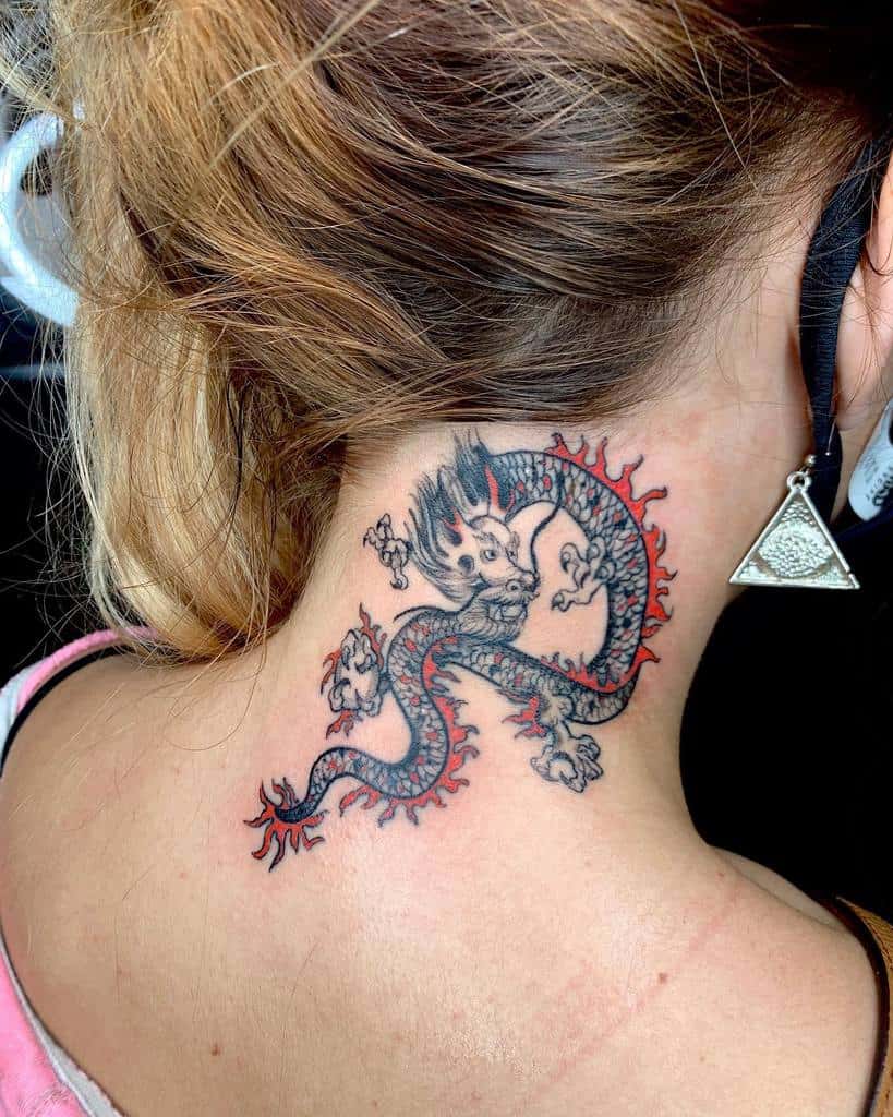 Colored Dragon Tattoos for Women diggy_lupitatattoo