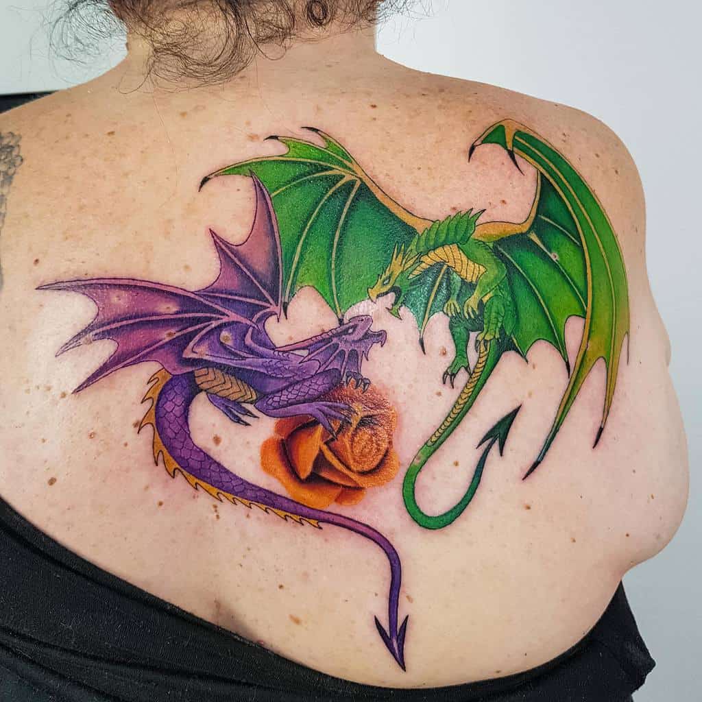 Colored Dragon Tattoos for Women maximax_tattoo